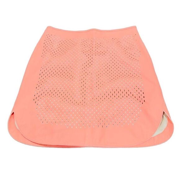 REVOLVE JAMES PER SE Coral Genuine Leather Perforated Mini Skirt Size 6 - Picture 1 of 5